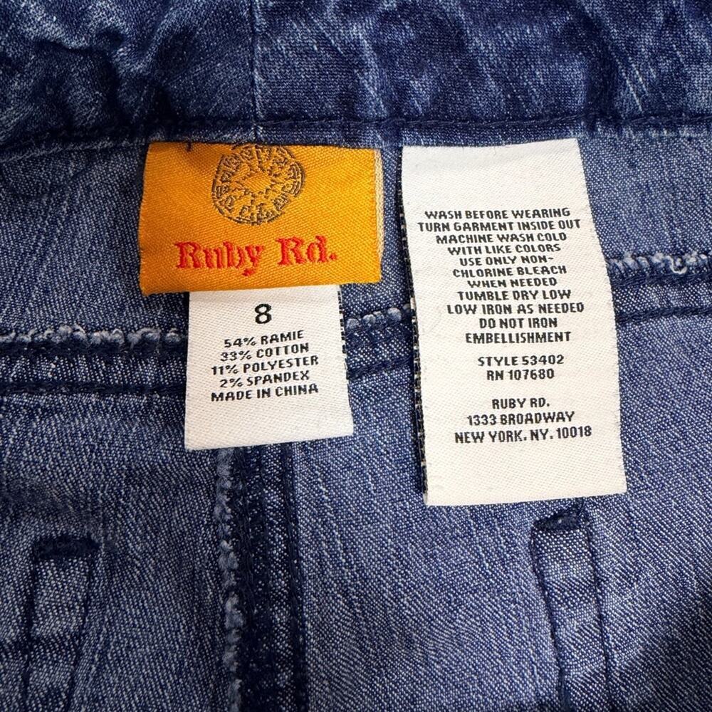 Ruby Rd. Indigo Denim  Capri Jeans - Picture 2 of 4
